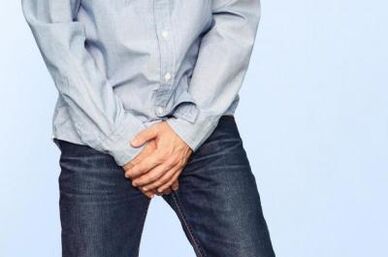 A lubrificação de um homem quando ele está animado
